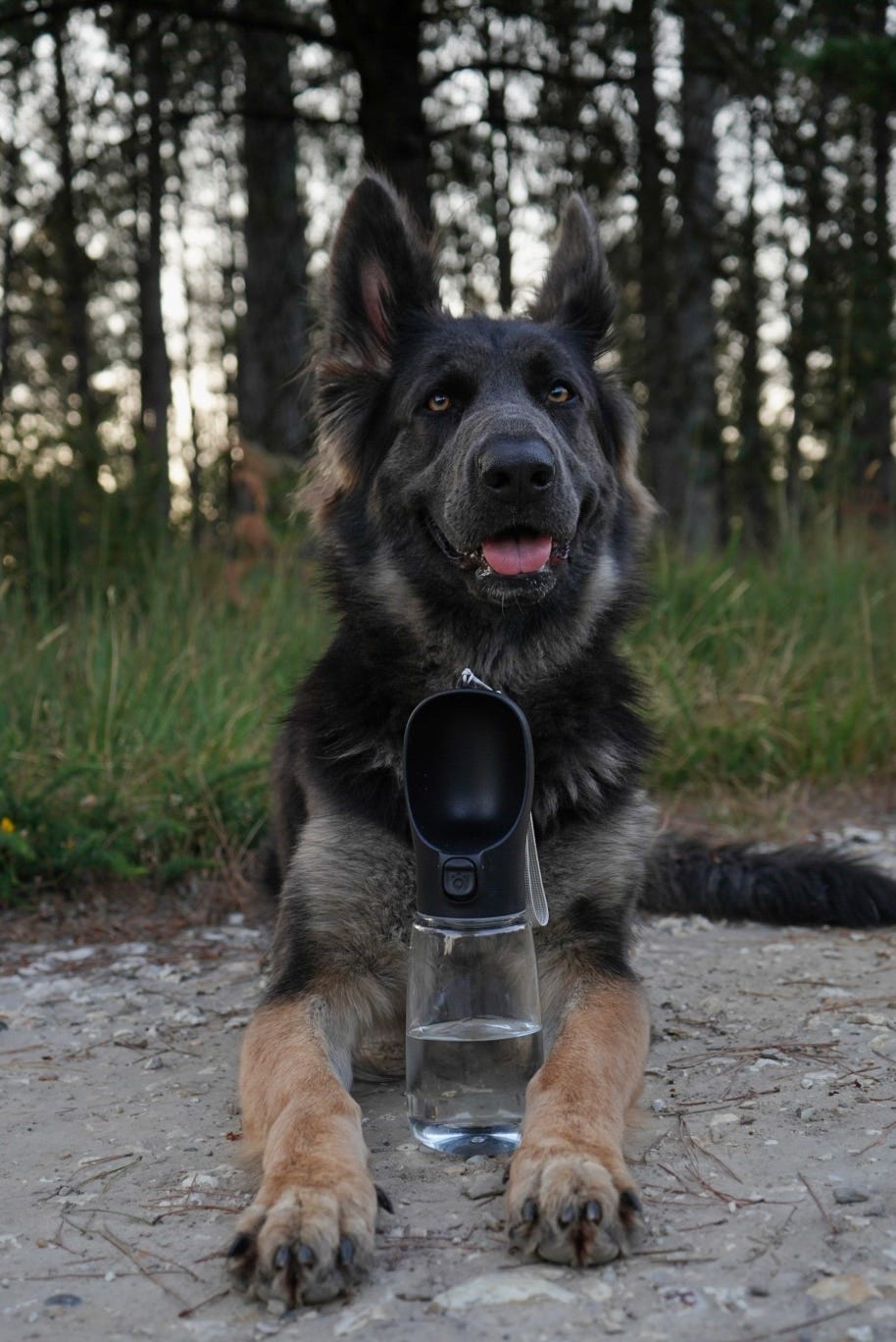WANDRA Sip Bottle portable dog water bottle with built-in drinking trough