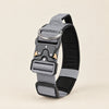 Wandra Crag Collar in Slate grey, a padded dog collar with a metal quick-release buckle and built-in handle
